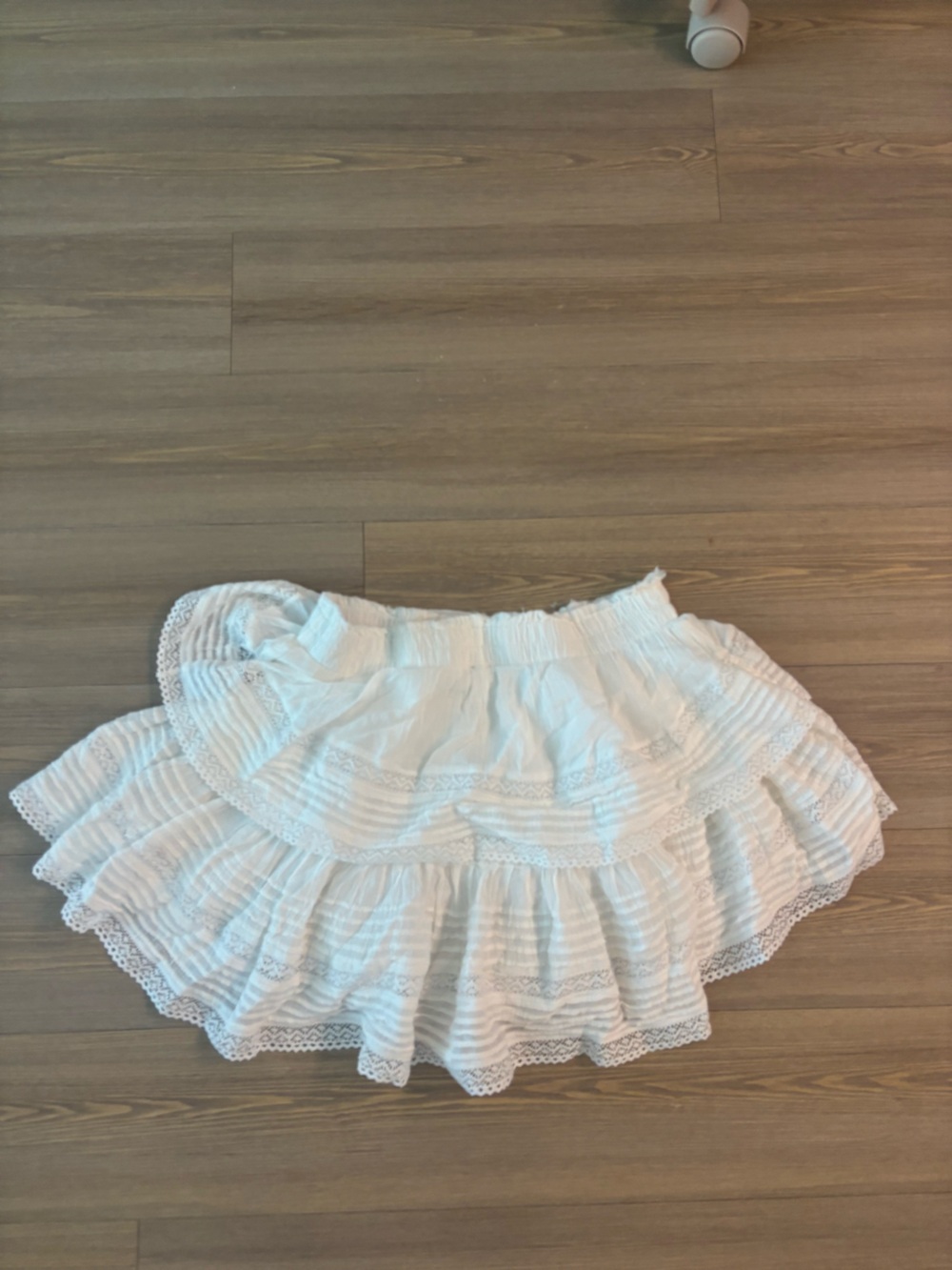 aerie White Tiered Lace Mini Skirt - Picture 2 of 3